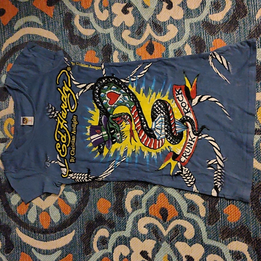 Vintage Ed Hardy by Christian Audigier Mini Dress, M
